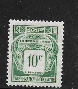 FRENCH POLYNESIA, J18 ,MINT HINGED, 1948 ISSUE