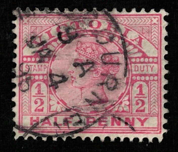 Great Britain 1886-1898 Queen Victoria - Inscription: STAMP DUTY 1/2P (TS-175)