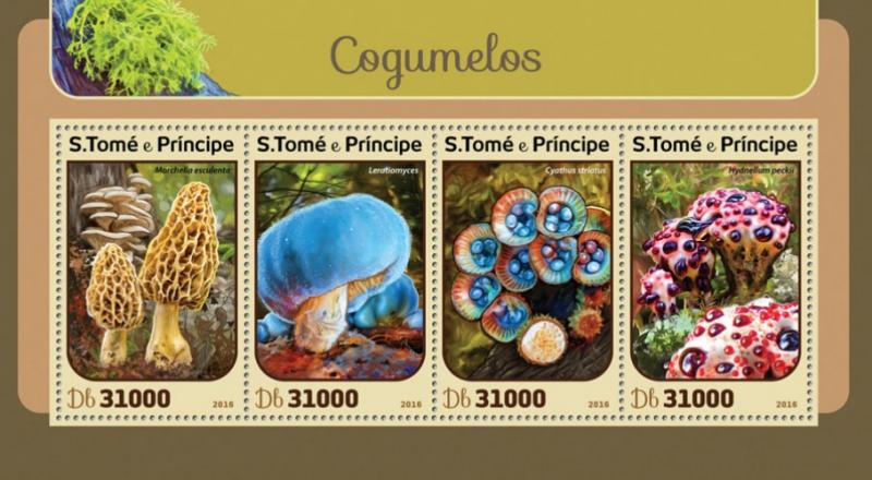 SAO TOME E PRINCIPE 2016 SHEET MUSHROOMS st16404a