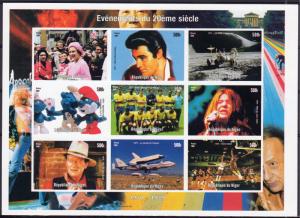 Niger 1998 Apollo 15/Navette/World Cup Brazil/Elvis Presley Sheetlet (9) IMPERF.