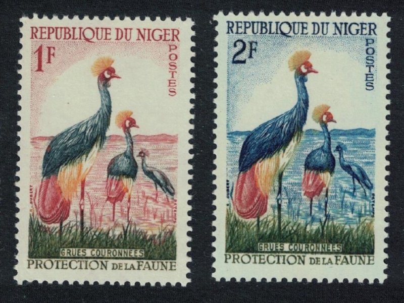 Niger Crowned Cranes Birds 2v 1960 MNH SG#100-101 MI#1-2