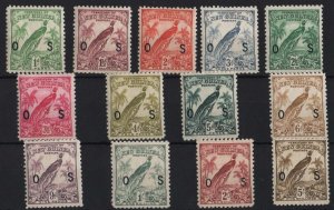 New Guinea 1932 Officials set of 13 sgO42-54 fine mint cat £275