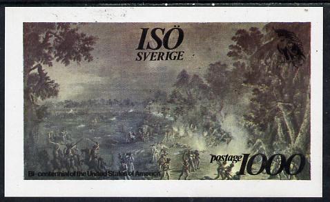 Iso - Sweden 1976 USA Bicentenary (Painting of Battle) im...