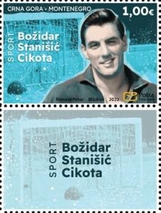 Montenegro 2022 MNH Stamps Label Sport Water Polo Player Olympic Games