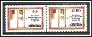 Dominica #676-677 (v) Queen Mother 80th Birthday MNH