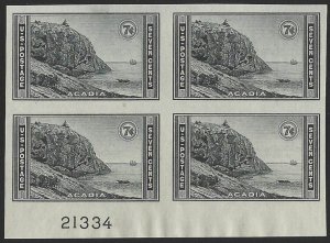 US, Scott #762, 7¢ National Parks issue,  NGASI LH,  Block of 4 , CV $6.40+