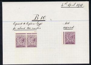 Cinderella - Great Britain 1911 De La Rue ink trial Miner...