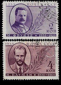 Russia-USSR 1935 Sc 580-81 U vf