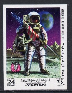 Yemen - Royalist 1969 Apollo 11 Moon Landing 24b imperf (...