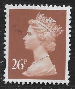 Great Britain #MH216 26p Queen Elizabeth II ~ Used