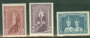 AUSTRALIA #177-9 High Values in set, og, NH, VF, Scott $198.50