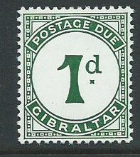 Gibraltar SG D1 MVLH Postage Due