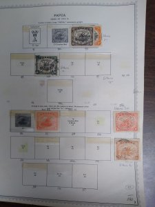 collection on pages Papua New Guinea 1910-41 IW: CV $143