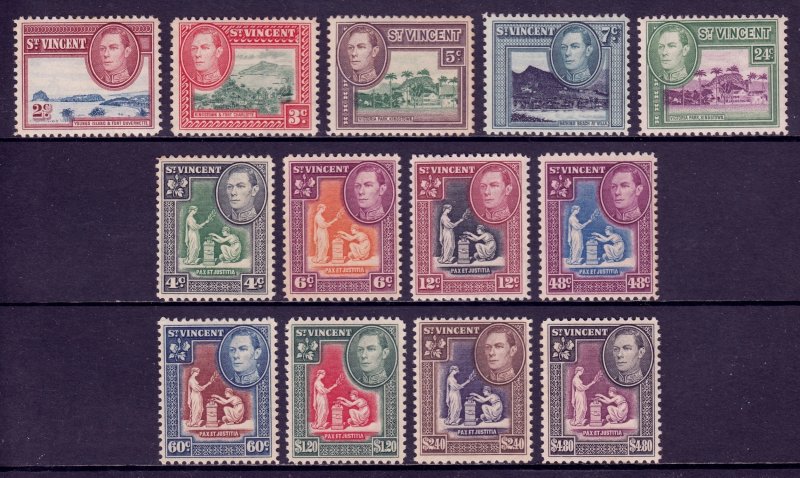 St. Vincent - Scott #157//169 - MNH - Gum toning, a few w/toning - SCV $39