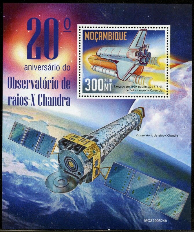 MOZAMBIQUE 2019 20th ANNIVERSARY OF  CHANDRA X-RAY OBSERVATORY S/SHEET MINT NH