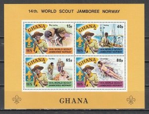 Ghana, Scott cat. 569. 14th World Scout Jamboree s/sheet.