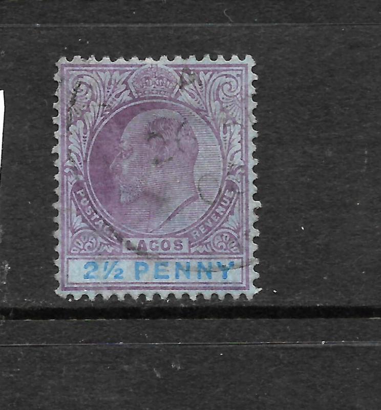 LAGOS 1904-06  2 1/2d   KEVII  FU   SG 57