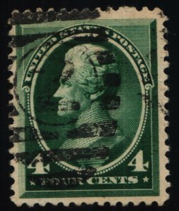 Scott #211 VF - Jackson - 4c Blue Green - Used - 1883