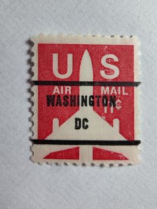 SCOTT #C78 ELEVEN CENT PRE CANCEL WASHINGTON, DC AIR MAIL PANE MINT NEVER HINGED