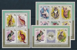 [112586] Niue 1984 Wild life koalas marsupials Ausipex Souvenir Sheets MNH