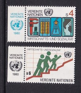 United Nations Vienna  #15-16  MNH  1980  economic and social council