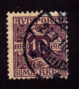 Denmark P4 Newspaper Stamp 1907