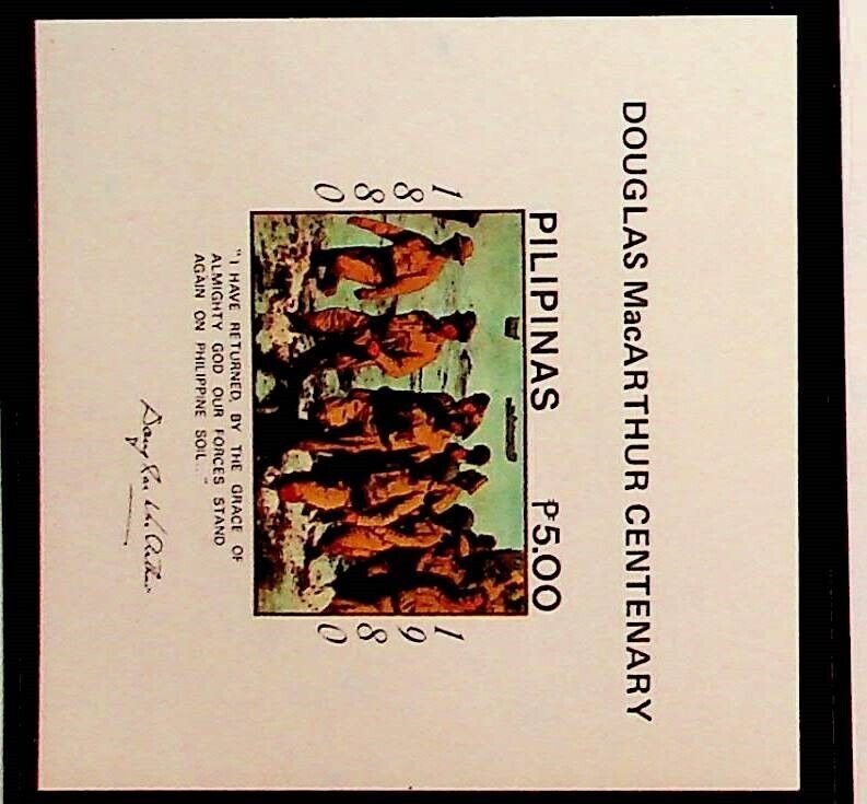 PHILIPPINES Sc 1449-52 NH SET+S/S OF 1980 -GEN. MACARTHUR
