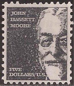 US Stamp - 1966 $5 John Bassett Moore Stamp - Scott #1295