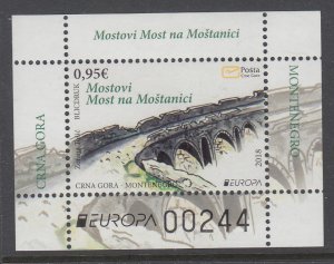 Montenegro 430a Souvenir Sheet MNH VF