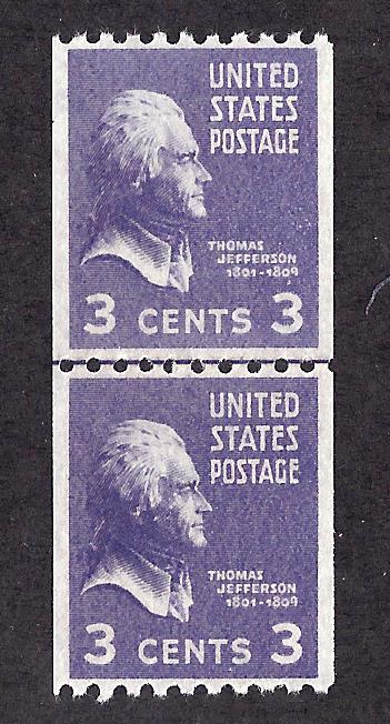 851 Mint,OG,NH...  Line Pair... SCV $8.50