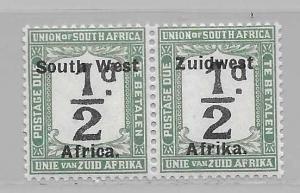 South West Africa J22 Postage Due MLH