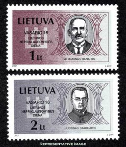 Lithuania Scott 686-687 Mint never hinged.