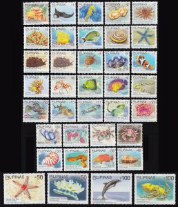 Philippines Scott 3265-3301 Mint never hinged.