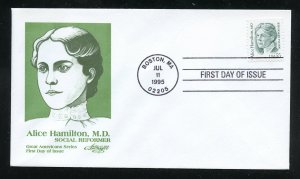 US 2940 55c Great Americans - Alice Hamilton UA Artmaster cachet FDC