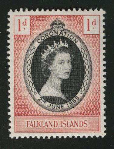 FALKLAND ISLANDS Scott 121 Coronation Issue MH* 1953