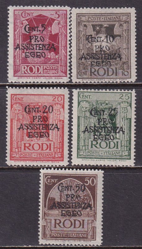 Italy Rhodes 1943 Sc B1-B6 Stamp MH