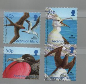 Ascension Islands 2001 Frigate Birds Birdlife Int Overprint SG834/7 mint set