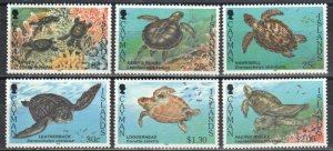 Cayman Islands Stamp 693-698  - Turtles