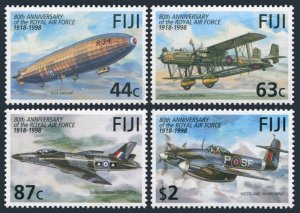 Fiji 814-817, MNH. Michel 843-846. Royal Air Force, 80th Ann. 1998.