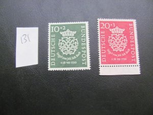 GERMANY 1950 MNH  SC B314-315 SET VF/XF $82.50  (131)