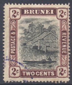 Brunei Scott 16 - SG36, 1908 Brunei River 2c used