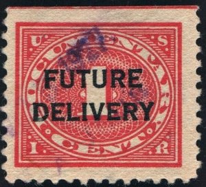 RC22 1¢ Future Delivery Stamp (1923) Used