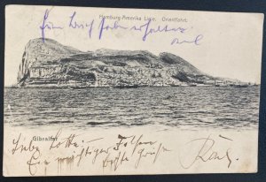 1911 Gibraltar Real Picture Postcard Cover To Nordhausen Germany West View