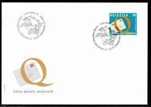 Switzerland Scott # 9O19 on FDC, unaddressed