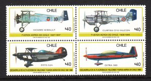 Chile 878-881 Airplanes MNH VF