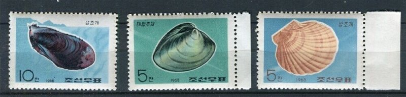 KOREA; 1968 early Shellfish issue fine MINT MNH unmounted SET