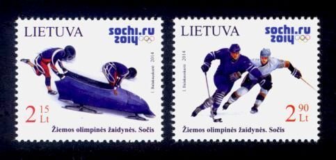 Lithuania Sc# 1016-7 MNH Winter Olympic Games 2014