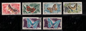 LEBANON Scott # C427//33 Used - Butterflies - Short Set