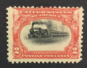 MOMEN: US STAMPS #295 VAR. HIGH TRAIN MINT OG NH LOT #41216