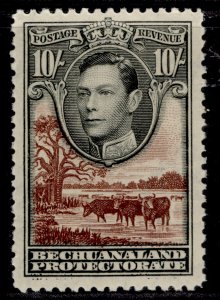 BECHUANALAND PROTECTORATE GVI SG128, 10s black & red-brown, LH MINT. Cat £35.